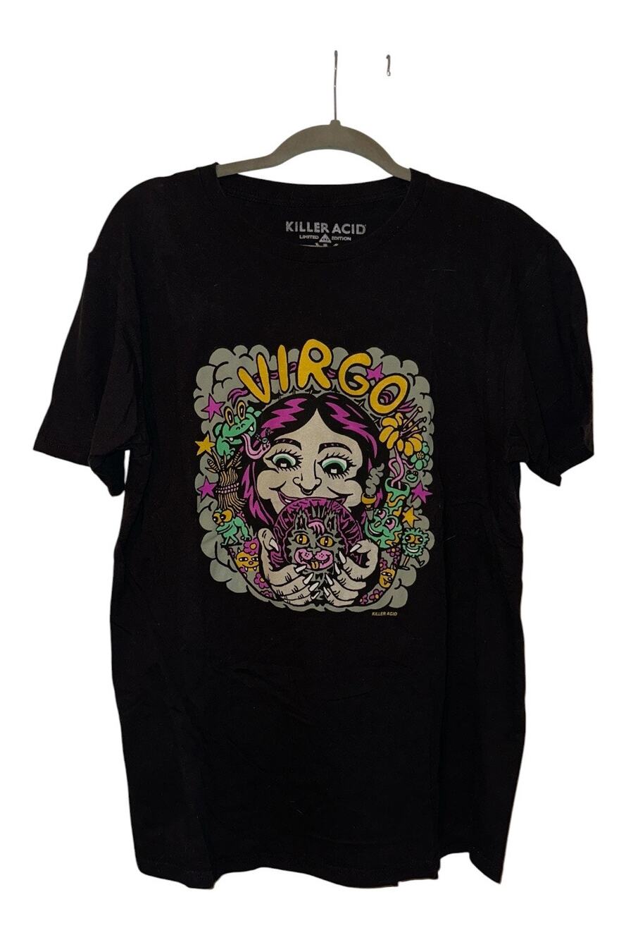 Killer Acid Limited Edition Virgo Zodiac Graphic Tee - Black